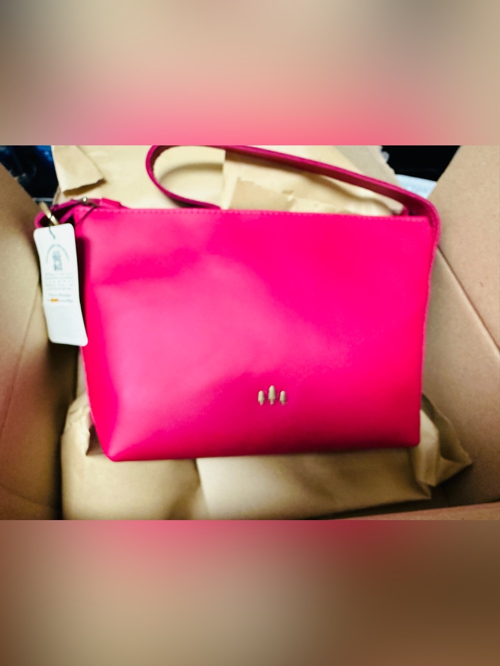 Portland leather  Hot Pink large slouchy Bag NWT 🦄🦄🦄
